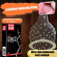 TIME DELAY CONDOM FOR MEN 10PCS condom musang king Kondom Tahan Lama Untuk Lelaki Kondom Berduri Sek