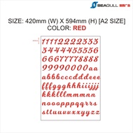 Abc 123 Alphabet Sticker / Number Sticker / for Balloon / Filing / Organizing / Label 4cm (H) (Black