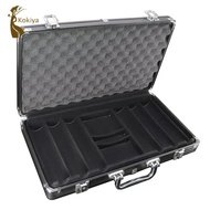 [kokiya] Chip Carry Case Chip Set Holder,Aluminum Alloy Thicken Storage Container Box for Travel Hou
