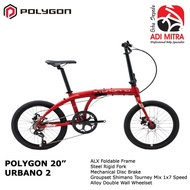 Polygon Urbano 2 Sepeda Lipat 7 Speed (20 inch) Folding Bike