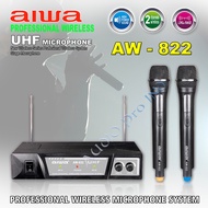 Wireless Mic AIWA AW 822 / Professional Microphone Wireless AW-822 / Mic AW822 / Microphone AW - 822