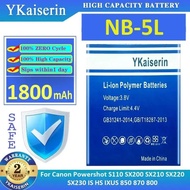 Camera Battery 1800Mah High Performance For Canon Powershot S110 SX200 SX210 SX220 SX230 IS HS Ixus 