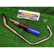 ♞,♘,♙RAIDER 150 CARB OPEN MUFFLER EXHAUST PIPE COMPLETE SET DAENG, AUN, CHARAMA FREE ADOPTOR FOR ST