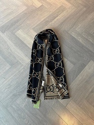 Gucci GG Logo Wool Scarf古馳全新正品羊毛圍巾