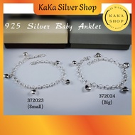 Original 925 Silver Baby Anklet 4 Love Bell For Kids (1 PCS) | Gelang Kaki 4 Loceng Budak Perak 925 