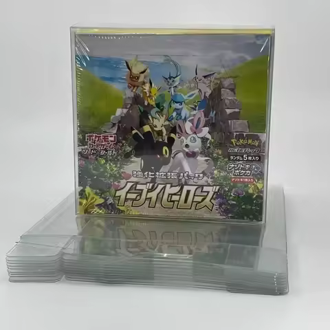 10pcs Dustproof PVC Japanese Booster Box Clear Plastic Card Protector Case Cards Protective Box Disp