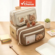 Capybara Stationery Kit with Pencils, Kapibara Pencil Case, Shinchan Crayon Design, Aesthetic Box  K