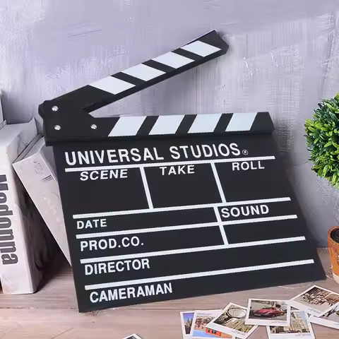 Director Film Clapboard Action Scene Clapper Board Wooden Movie Film Clap Slate Director's Board Fil