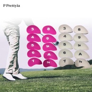 [P Prettyia] 10 Pieces Golf Irons Headcover Set Protector Guard 3 4 5 6 7 8 9 A SW PW Golf protector