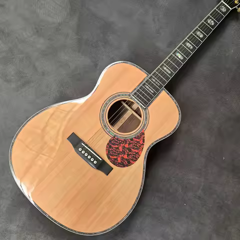 40 Inch OM45 Series Acoustic Guitar Spruce Top with Rosewood Fingerboard and Back Glossy Gift