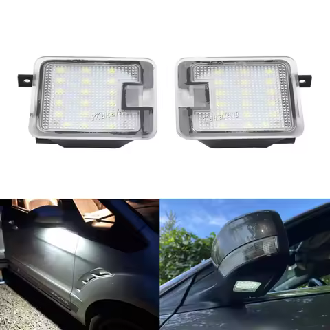 2pcs LED Under Side Mirror Puddle Lights For Ford C-Max MK2 Galaxy WA6 Grand Focus MK3 Kuga MK1 Esca