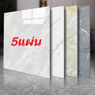Floor Tiles 60x60 Cm PVC 5 Sheets Marble Pattern Rubber Wear-Resistant Decorative Bedroom