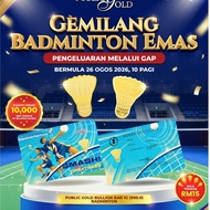 PUBLIC GOLD BULLION BAR 1G (999.9) - BADMINTON