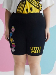Mr Men Little Miss X SHEIN 加大號卡通圖案單車褲