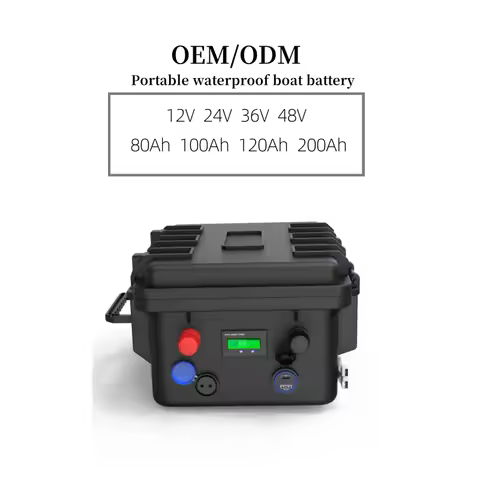 Portable Lithium Battery 12V 80Ah Waterproof Box Lifepo4 Battery Packs Trolling Kayak Fishing Batter