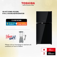 Toshiba GR-RT735WE-PGY(XK) 610L 2 Doors Refrigerator/Peti Sejuk/ 冰箱