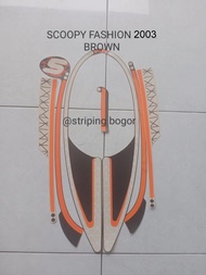 Stiker Striping Motor Honda Scoopy Fashion 2023 Brown