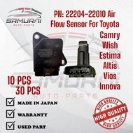 Air Flow Sensor For Toyota Camry Acv30, Wish, Estima Acr30, Altis, Vios, Innova PN: 22204-22010 10Pc