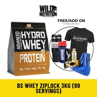 BSFN Hydro Whey Protein 3 kg 99 scoops (ZIPLOCK/PACKAGING)