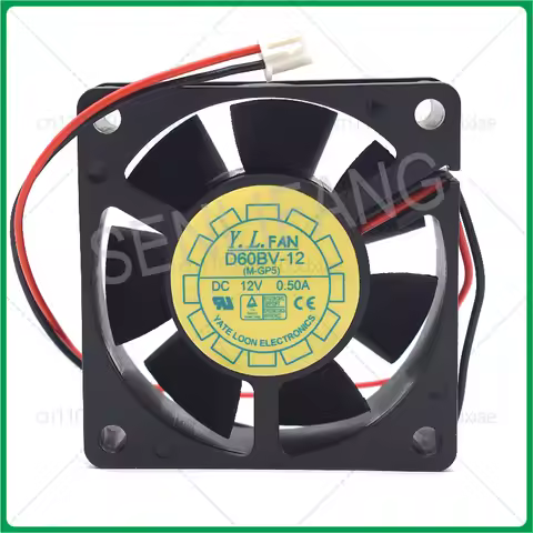 3pcs New D60BV-12 Cooler For Y.L.Fan DC12V 0.50A 60*60*20MM 6CM 2Wires Cooling Fan