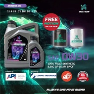 MOTION 0W30 Fully Synthetic Oil 4L 1L Engine Oil Lubricant 0w-30 API SP Benz Nissan Proton Perodua H