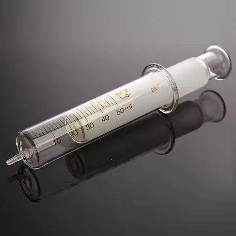 Glass Syringes for Liquid Metal Needle Transparent Measuring Syringe Tools 2ML 5ML 10ML 30ML Glass S