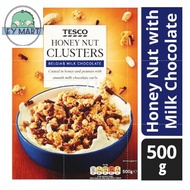 【TESCO】 Honey Nut Clusters with Belgian Milk Chocolate 500g