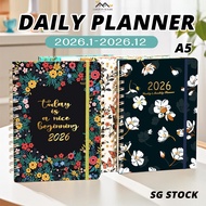 {NEW ARRIVAL} A5 Daily Planner 2026 Calendar Planner A5 Notebook with Yearly Monthly Weekly 2026 Pla