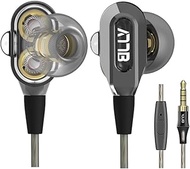 Granvela VJJB V1S High Definition Dual Dynamic Driver in-Ear Headphones with Mic for Laptop,Computer and 3.5mm Aux Music Player