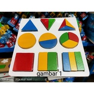 Fraction educational toys, contents 9 Blockset of 9