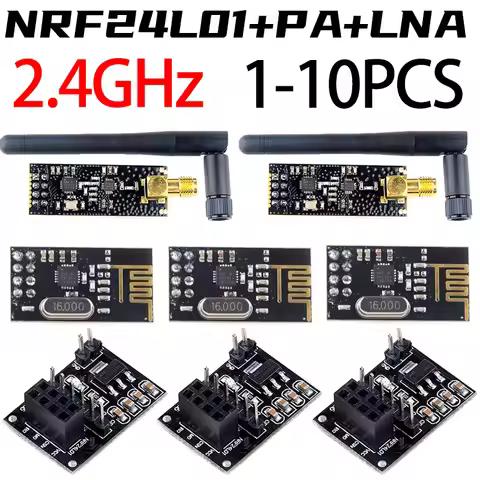 NRF24L01+ 2.4G wireless data transmission module 2.4GHz NRF24L01 upgrade version NRF24L01+PA+LNA 100