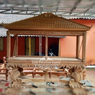 Meja Aquarium Kayu Jati 250cm Besar Jumbo Set Akuarium Ikan Hias Kaca Jepara