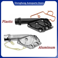 Aluminum Plastic Engine Thermostat Housing Cover & Gasket For Audi A4 B7 B8 A5 A6 C6 A7 A8L D4 Q5 2.