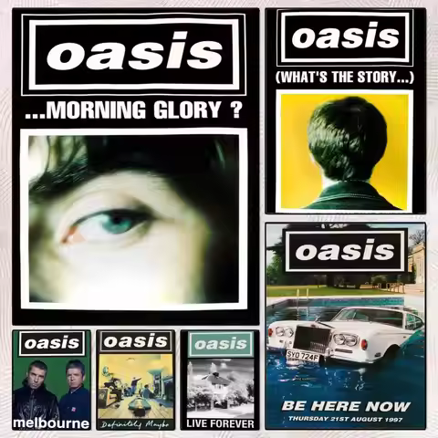 Band O-Oasis Painting Calligraphy Canvas Wall Art Poster Print Home Decor for Bedroom Living Room Ca
