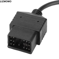 LIZMOMO OBD2 Diagnostic Cable, ABS Plug & Play OBD2 Adapter Connector, Rectangle Shape 17 Pin to 16 