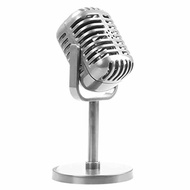 Classic Retro Dynamic Vocal Microphone Vintage Mic Universal Stand for Live Performance Karaoke Studio Recording