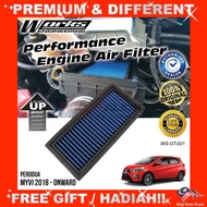 Car Air Filter PERODUA MYVI GEN3 G3 2018 - 2023 WORKS ENGINEERING High Performance Penapis Udara Ker