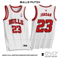 CODE G4D4 WHITE BULLS BASKET JERSEY CHILDREN'S AND ADULTS' BASKETBALL JERSEY FULL PRINTING PREMIUM
