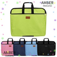 AMBER Files Bag Waterproof Business Documents A4 Size Zipper With Handle Handbag