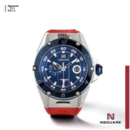 NSQUARE DYNAMIC RACE AUTOMATIC WATCH 46MM N33.2 SS/CERMAIC BLUE/RED