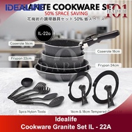 Idealife Cookware Granite Set IL - 22A / Panci Masak Marble Set