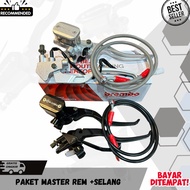 SUPER BRAKE MASTER PACKAGE PLUS 90CM HOSE UNIVERSAL RIGHT BRAKE MASTER Kiri PLUS 1 PCS UNIVERSAL 90C