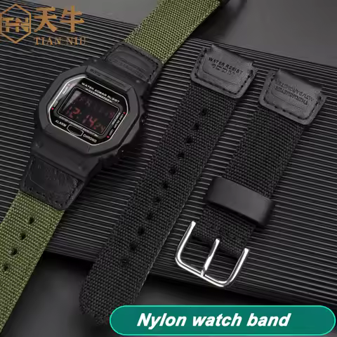 For Casio G-SHOCK DW5600 GW-5000 GW-M5610 GW-B5600 watch strap For AE1200 SGW300/400 MRW200 canvas n