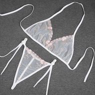 bikini sexy hot Barang ekor bunga bersulam Eropah dan Amerika seluar dalam wanita seksi tali halter 