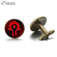 Hot Sale World of Warcraft Cufflinks World of Warcraft Tribal Alliance Badge Glass Cabochon Mens Cuf