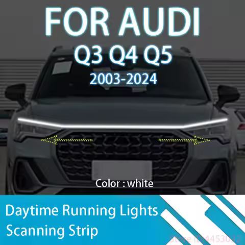 FOR AUDI Q3 Q4 Q5 2003-2024 New upgrade LED Daytime Running Light Scan Starting Car Hood DRL Guide D