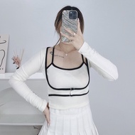 Nomi Two Tone Top/Korean Croptop Top