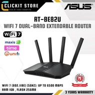 ASUS RT-BE82U BE6500 WiFi 7 Dual-Band Extendable Router - 4K-QAM, Five 2.5GbE ports