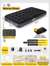 【Garansi 10 tahun】kasur angin pompa otomatis tempat tidur camping (Termasuk pompa udara otomatis)