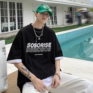 MERAH Distro T-shirts BIG Size SOSORISE 6XL 5XL 4XL 3XL 2XL XL LMS Korean Style Harajuku Simple Logo